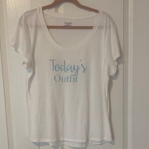 Jasmine & Ginger White Tee with Blue Graphic